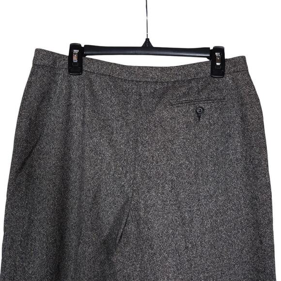 Isabella Bird Womens Dress Pants 14 Gray Straight Wool Ankle High Rise Pleated - Picture 6 of 10